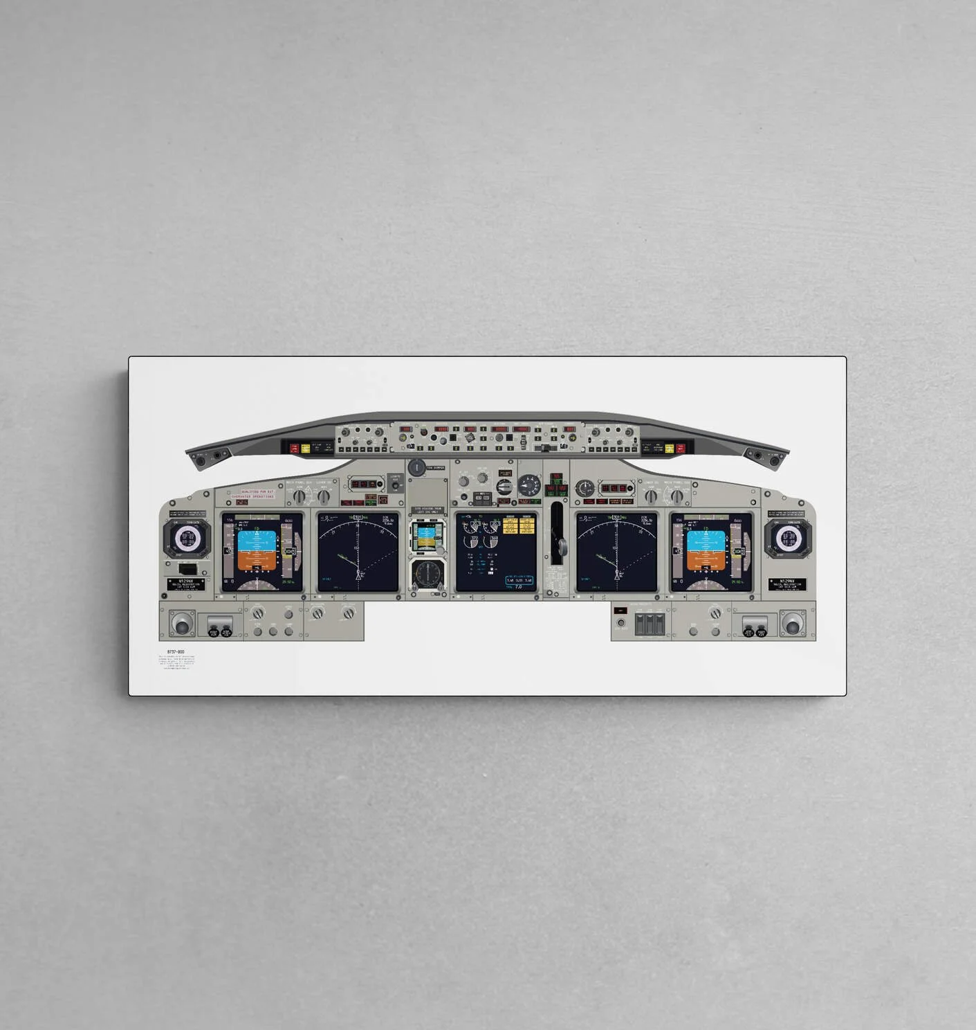 Boeing 737 Cockpit Poster 3 Panel Set — B737 Cockpit Poster A320
